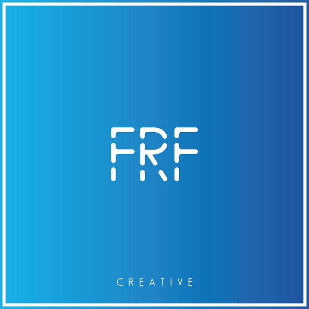 FRF Premium Vector último diseño de logotipo Diseño creativo de logotipo Ilustración vectorial Logotipo mínimo Monograma