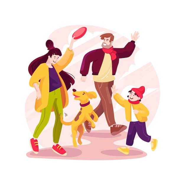Frisbee aislado ilustración vectorial de dibujos animados