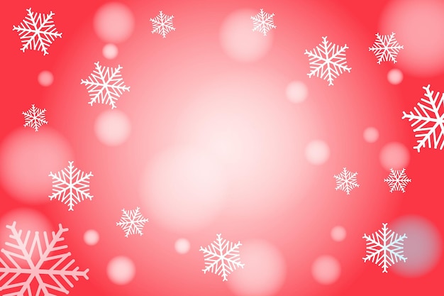 Frontera de copos de nieve sin costura blanca y roja Diseño navideño para tarjetas de felicitación Ilustración vectorial feliz Navidad cabecera de copos de nieve o banner papel pintado o decoración de fondo