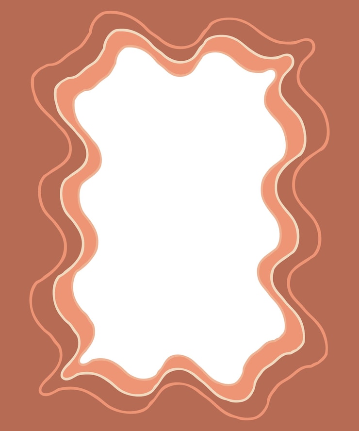 Vector frontera curva de borde de onda fondo abstracto geométrico ilustración vectorial dibujada a mano