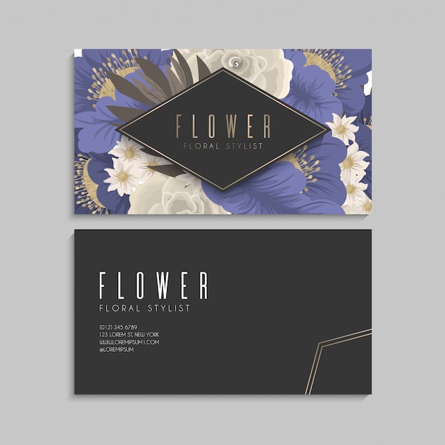 Frontera de diseños de flores