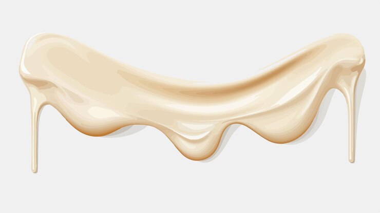 Vector frontera elegante y cremosa con textura goteante