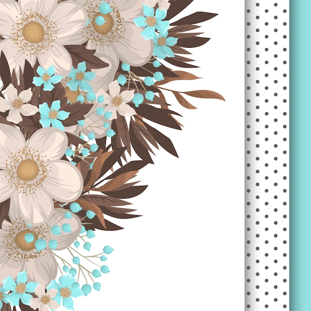 frontera floral de la flor