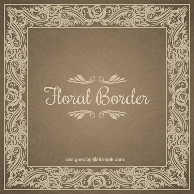 Frontera floral ornamental