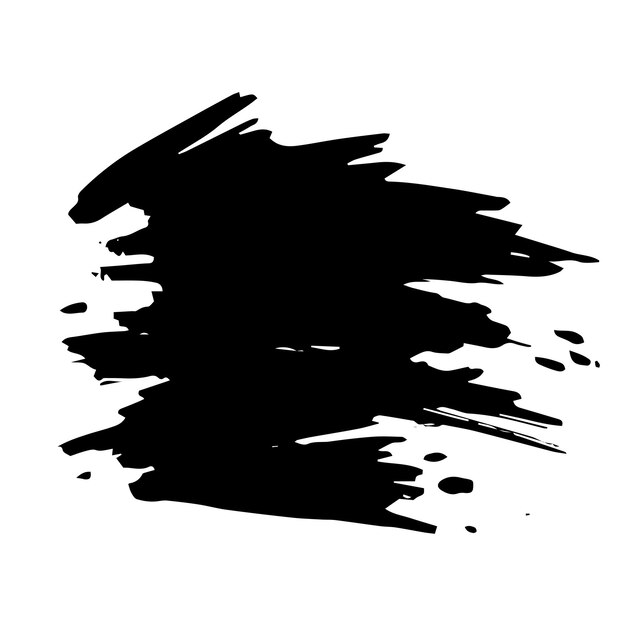 Frontera de fondo dibujada con trazo de pincel grunge negro