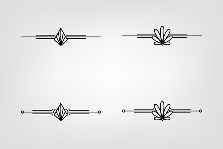 Vector frontera de línea art deco marcos de oro árabes modernos líneas decorativas fronteras y elementos de diseño vectorial de marco de etiqueta de oro geométrico