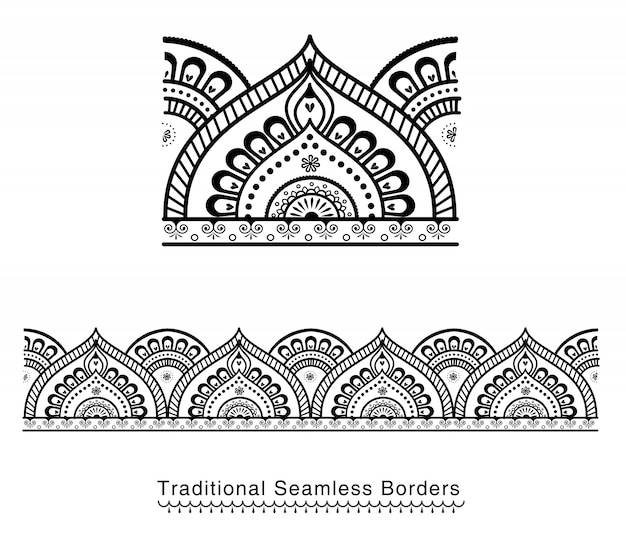 frontera de mandala sin costuras