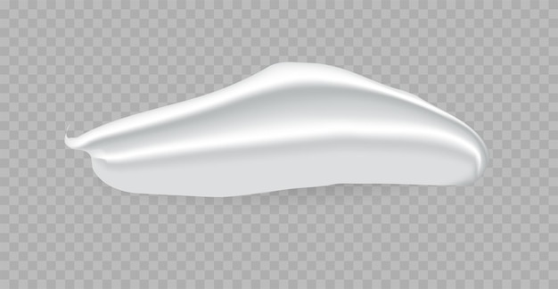 Frotis de crema de crema cosmética aislado en el fondo se puede utilizar por separado Vector