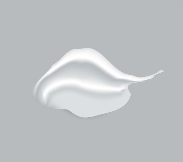 Frotis de crema de crema cosmética aislado en el fondo se puede utilizar por separado Vector