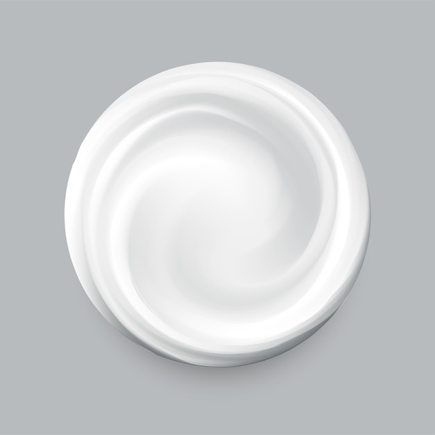 Frotis de crema de crema cosmética aislado en el fondo se puede utilizar por separado Vector