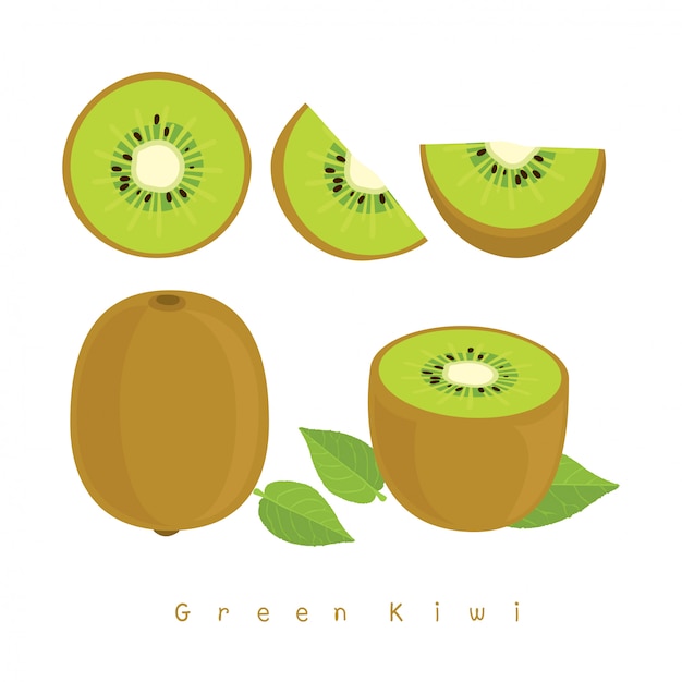 Fruta fresca de kiwi verde