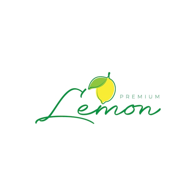 Fruta fresca limón amarillo ácido comida femenino abstracto logo diseño vector