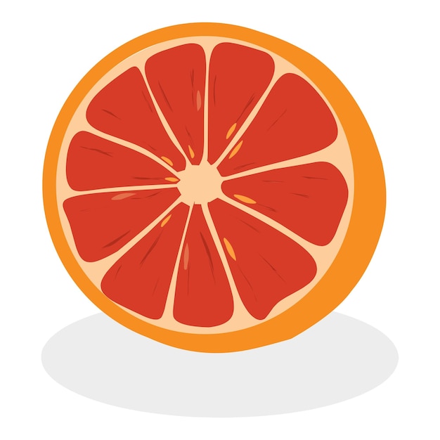 Fruta jugosa naranja partida en dos