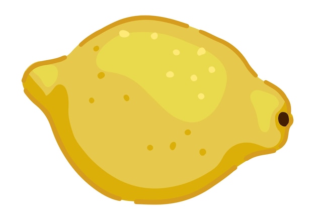 Vector fruta de limón clipart citrus fruta exótica doodle aislado en blanco ilustración de vector de color en estilo de dibujos animados