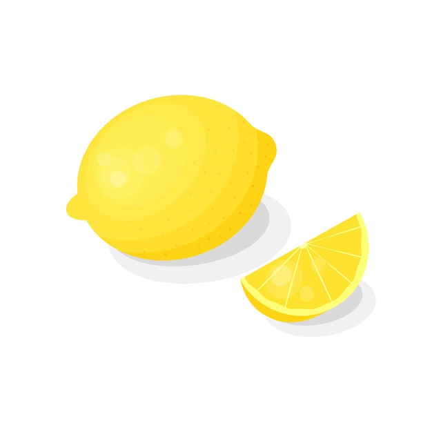 Fruta de limón en estilo de dibujos animados