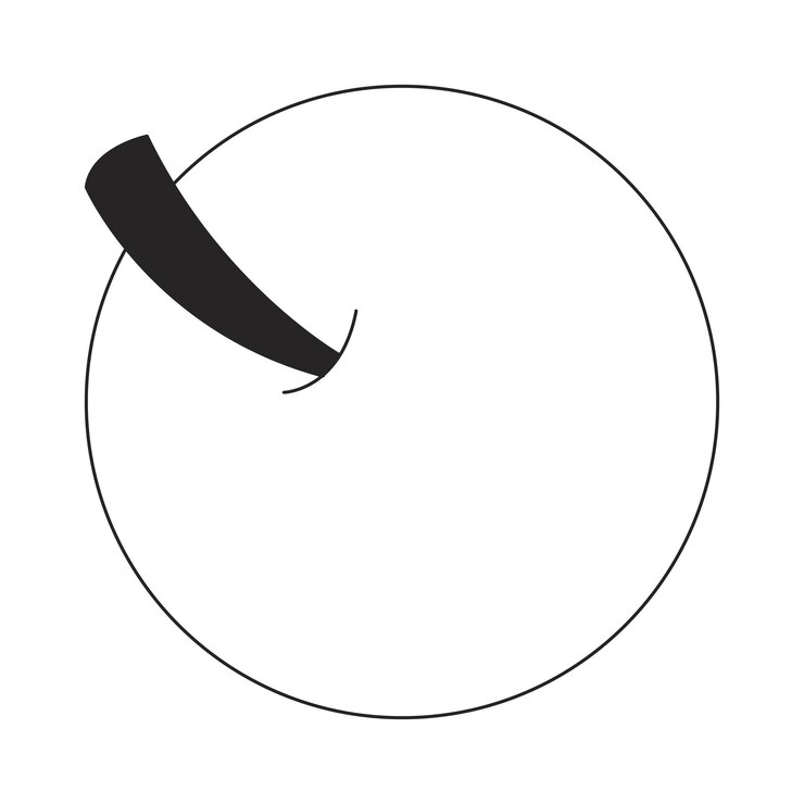 Vector fruta de manzana en blanco y negro línea 2d objeto de dibujos animados cosecha de otoño elemento de contorno vectorial aislado alimentación saludable manzana madura vegetariana postre orgánico dulce ilustración de manchas planas monocromáticas