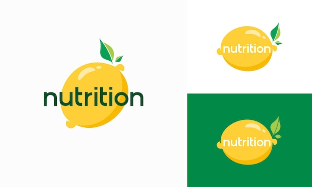 Fruta nutrición logo diseño naturaleza orgánica fresca limón fruta logo icono