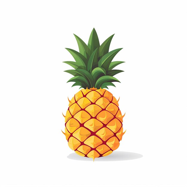 Vector fruta de piña vector ilustración tropical comida jugosa diseño dulce fresco verano orgánico