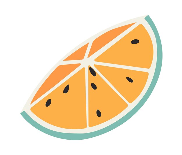 Fruta de sandía de garabato simple en ilustración vectorial blanca