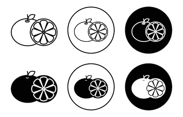 fruta de uva simple colección de iconos establecido en color de fondo blanco