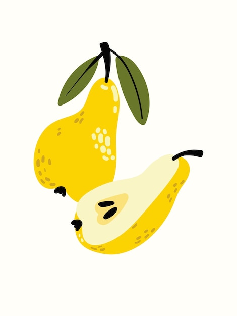 Frutas abstractas en estilos artísticos modernos Ideales para carteles, portadas de tarjetas y diseños de camisetas de moda