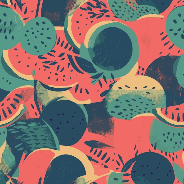 Vector frutas de colores sin costuras