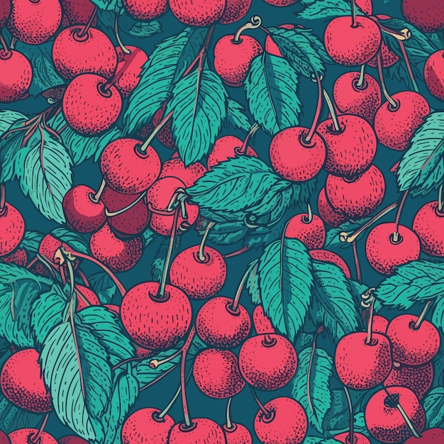 Vector frutas de colores sin costuras