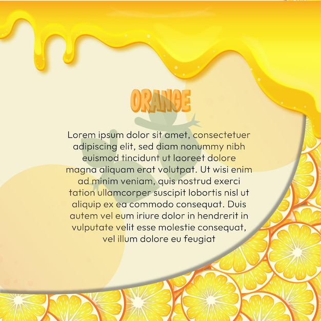 frutas de fondo naranja patrón naranja sin costuras con naranja que fluye goteando plantilla de redes sociales