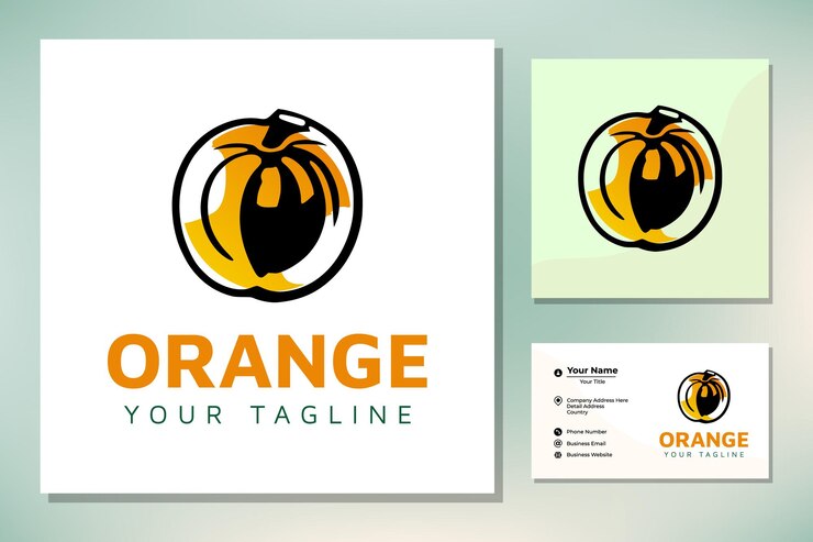 Frutas frescas de naranja, limón, lima, pomelo y cítricos con inspiración para el diseño del logotipo de la canasta de regalos