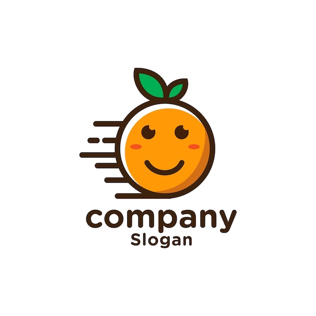 Frutas icono naranja sonrisa feliz