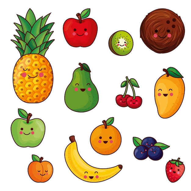 Frutas kawaii