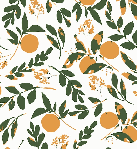 Frutas patrón sin costuras cereza de fresa y flor fondo vintage romántico