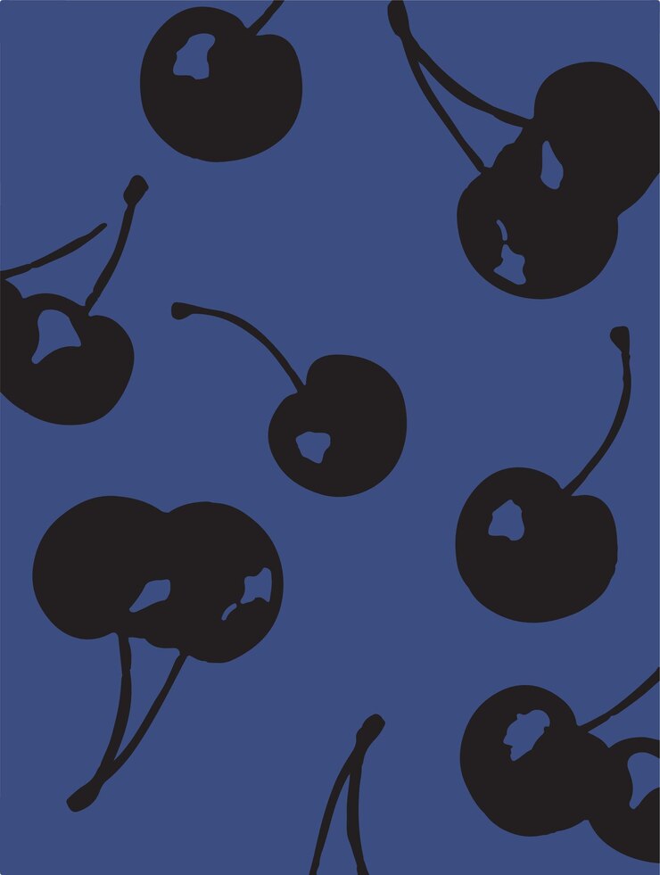 Frutas patrón sin costuras cereza de fresa y ilustración vectorial de la flor