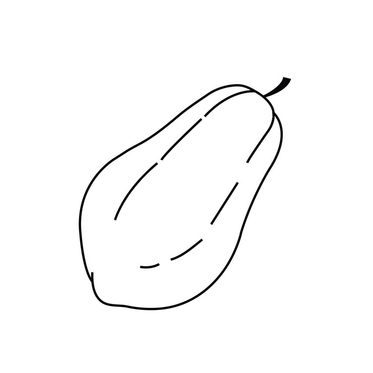 Frutas pepe páginas para colorear ilustración vectorial Vector libre