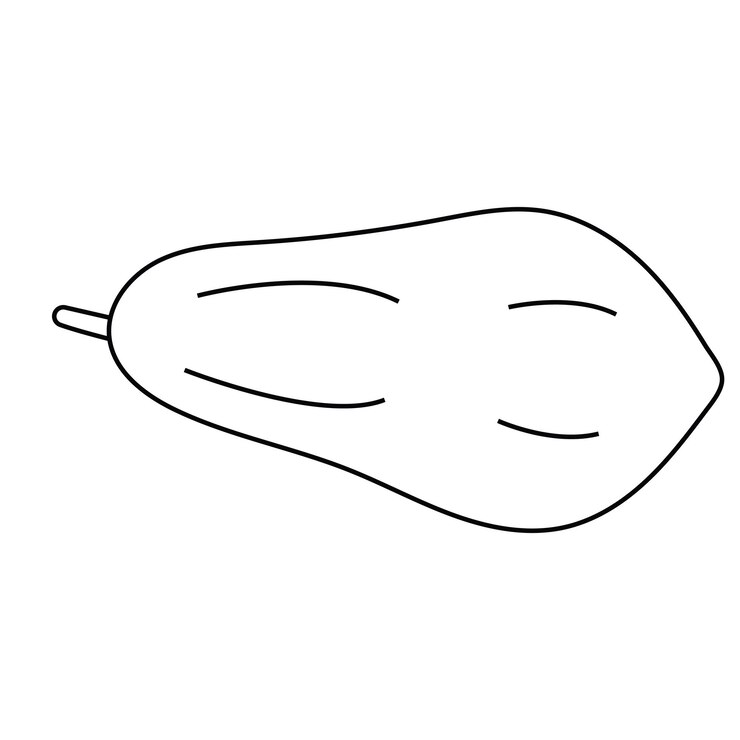 Frutas pepe páginas para colorear ilustración vectorial Vector libre