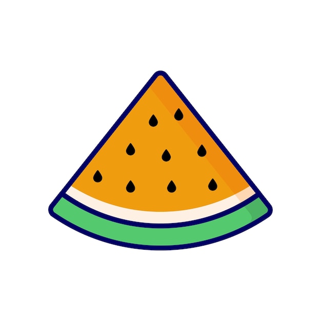 Frutas de sandía simple dibujos animados minimalista aislado fondo blanco
