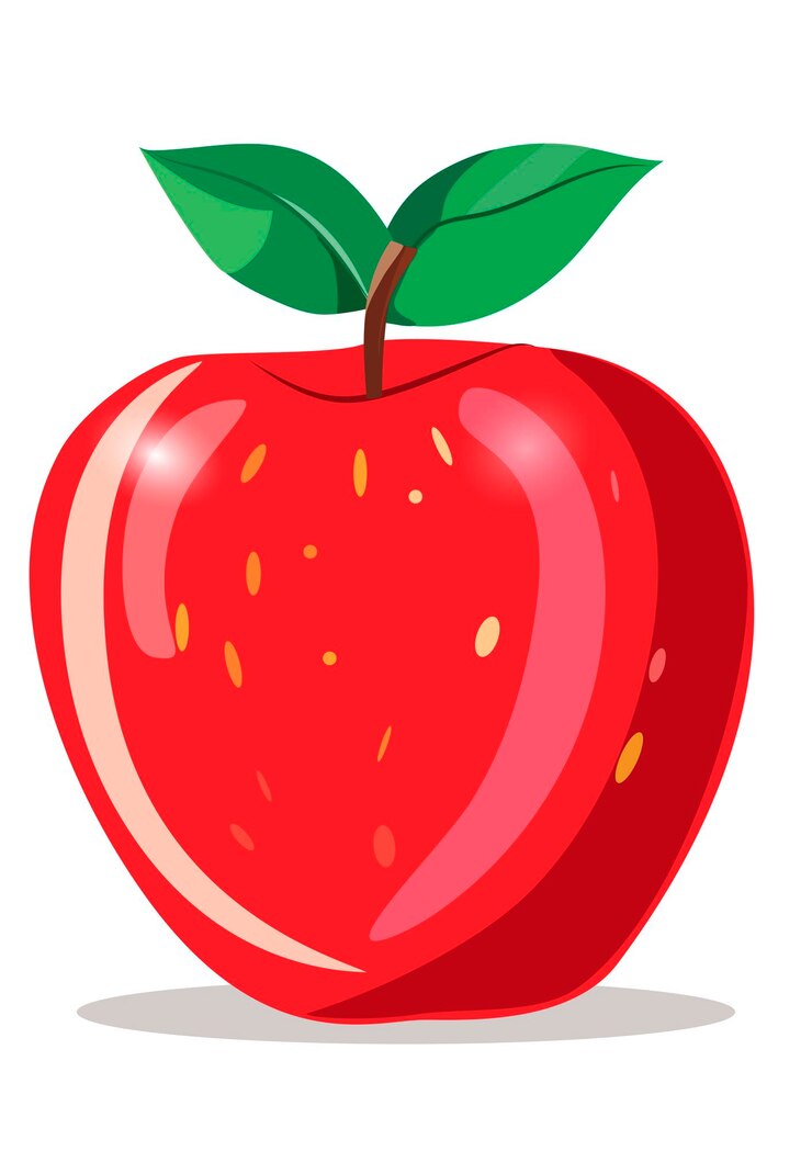 Frutas de verano para un estilo de vida saludable Frutas de manzana roja con hojas