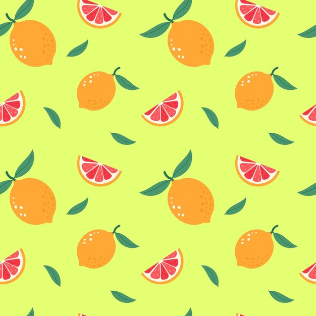 Frutas de verano con patrones sin costuras