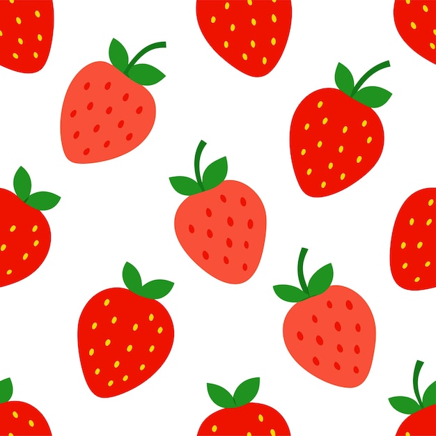 Fruto de fresa patrón sin costuras arte vectorial e ilustración