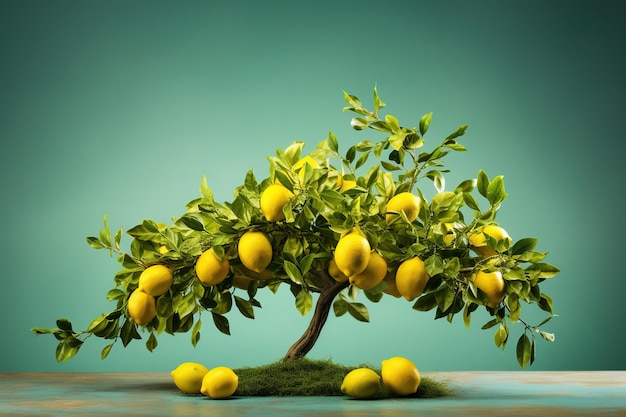Fruto de limón maduro en el árbol