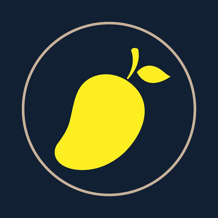 Vector el fruto del mango es un icono de moda, una ilustración vectorial abstracta y suave, una obra de arte colorida y un diseño hermoso.
