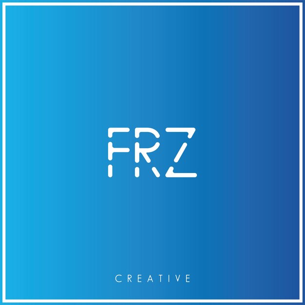 FRZ Premium Vector último Diseño del logotipo Diseño creativo del logotipo Ilustración vectorial Logotipo mínimo Monograma