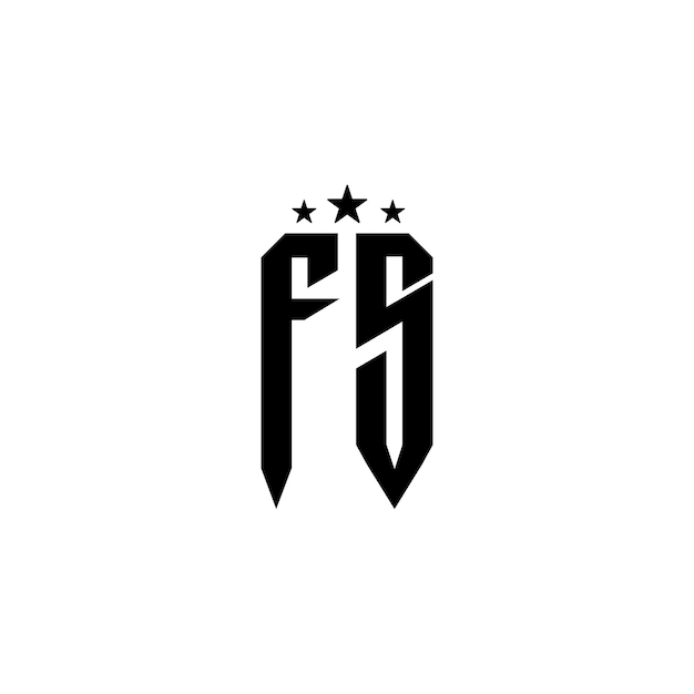 FS monograma logotipo diseño carta texto nombre símbolo monocromo logotipo alfabeto carácter simple logotipo