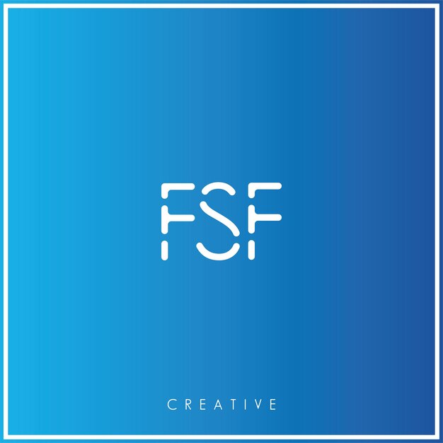 FSF Premium Vector último diseño de logotipo Diseño creativo de logotipo Ilustración vectorial Logotipo mínimo Monograma