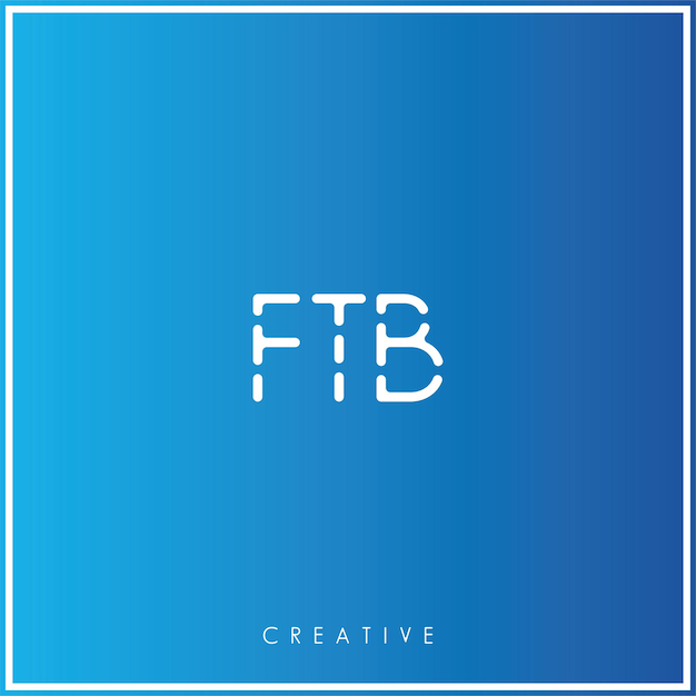 FTB Premium Vector último diseño de logotipo Diseño creativo de logotipo Ilustración vectorial Logotipo mínimo Monograma