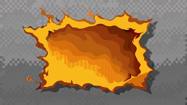 un fuego amarillo y naranja con un fondo negro y llamas amarillas y naranjas