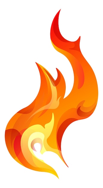 Fuego ardiente llama lenguas ardiente icono vector