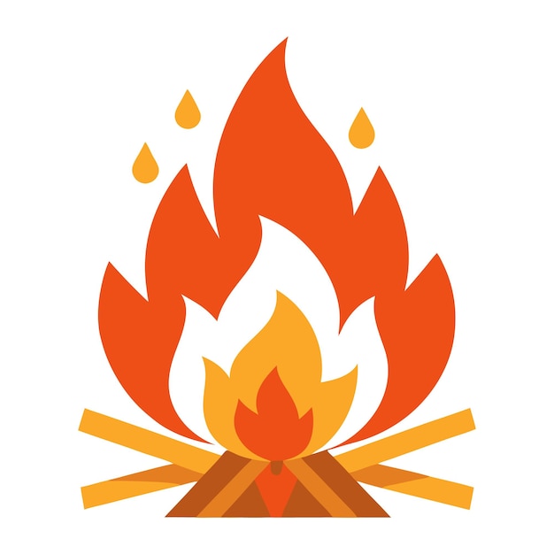 un fuego con un diseño rojo y naranja en él