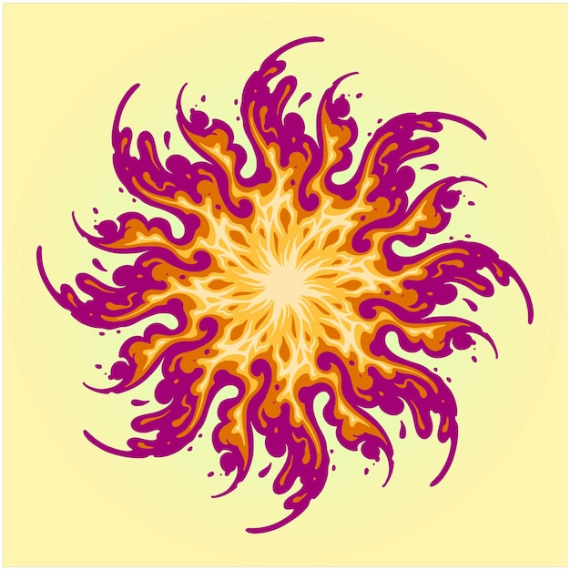 Vector fuego en espiral dinámico textura de fondo abstracta