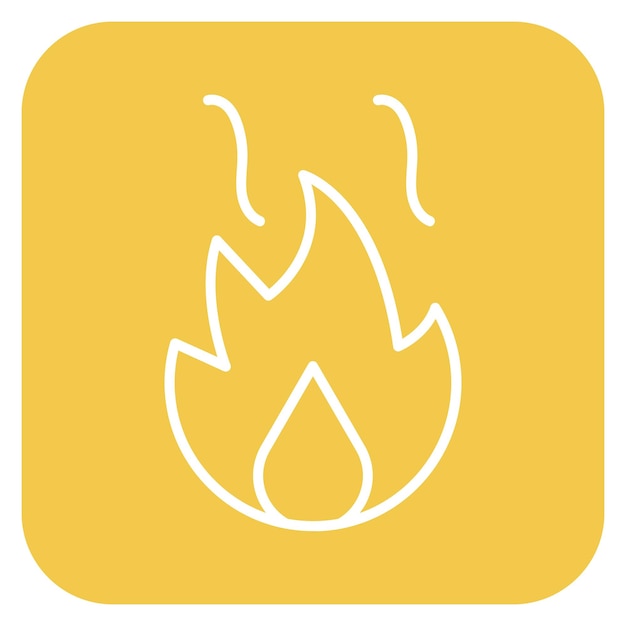 un fuego está ardiendo en un fondo amarillo